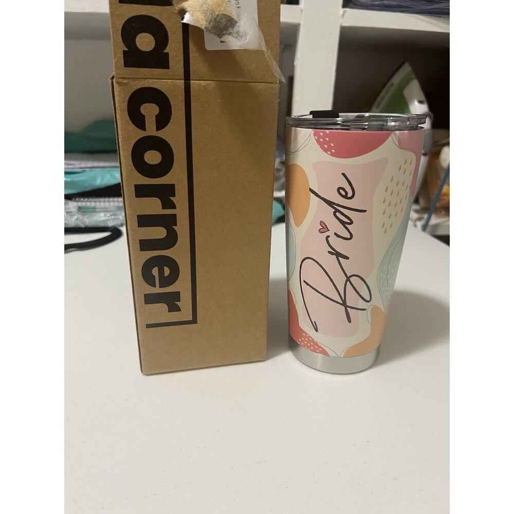 Corner‎ Stainless Steel Double Insulated Tumbler 20 oz “Bride” Theme New